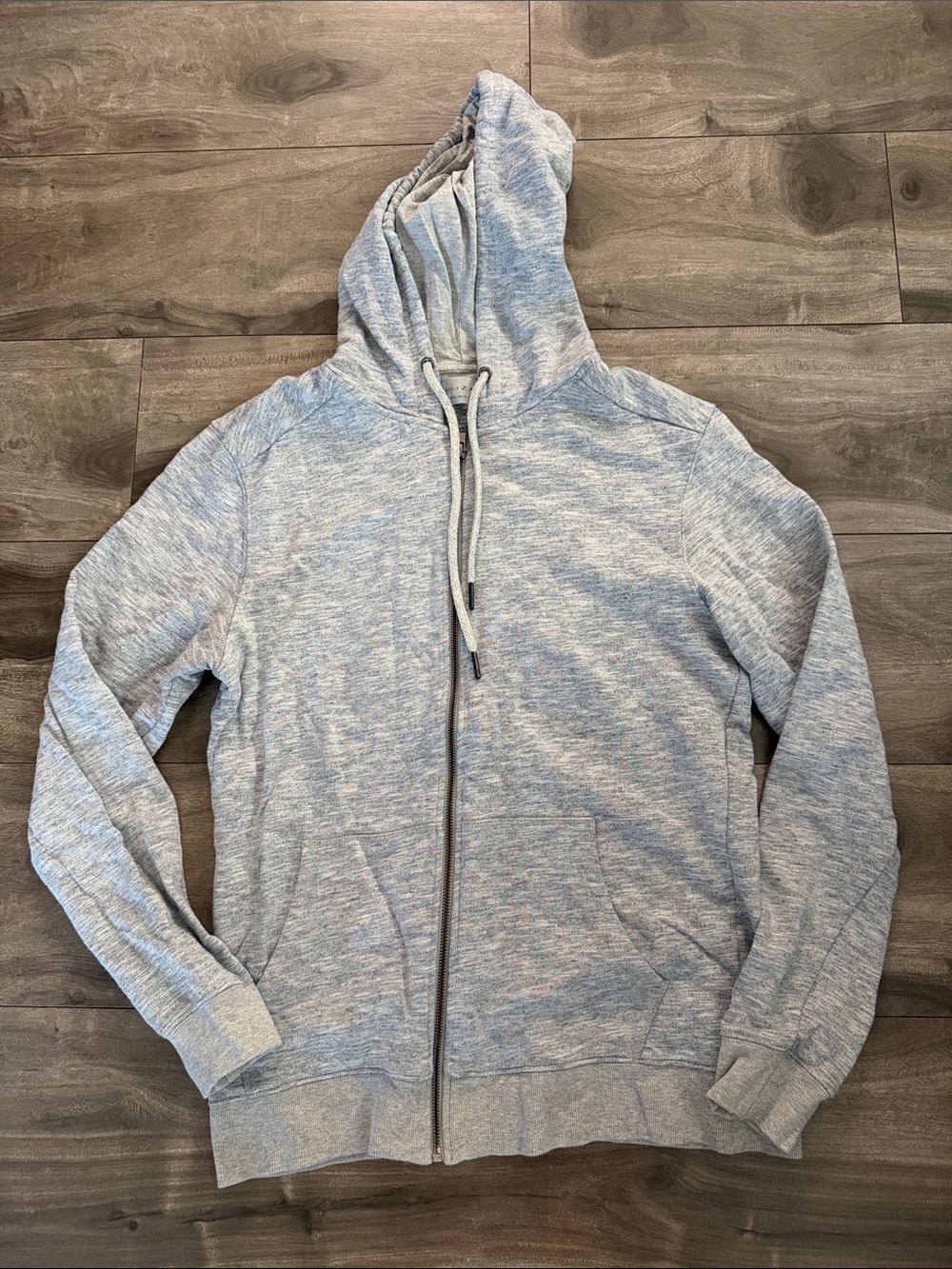 Zara Light Gray Zip-Up Hoodie